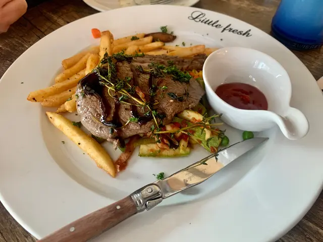 Steak  with  fries  