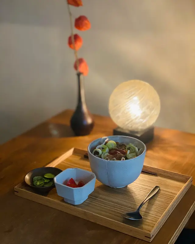 Pork Cooked with Calvados and Leek, served with Marinated Egg Yolk