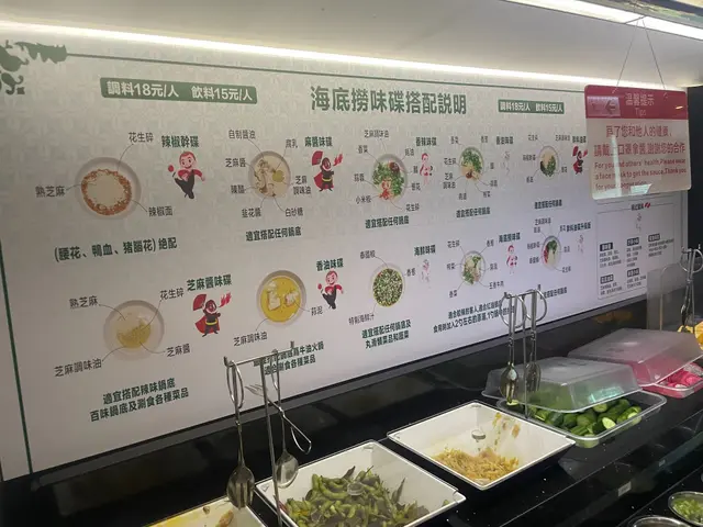海派醬油碟指引。看似是遊戲中指示圖一樣，各種味道搭配，認直建議跟隨試一兩款，的確有驚喜。