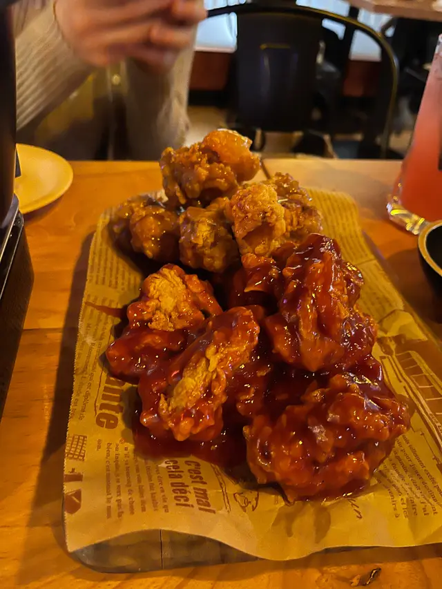 半半炸雞（甜辣+蒜香）