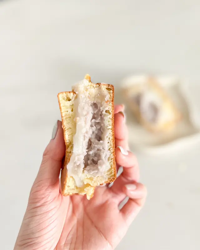 自家蒸壓台式芋泥麻糬車輪餅