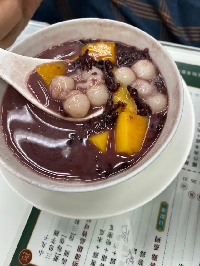 芒果紫米露+小丸子