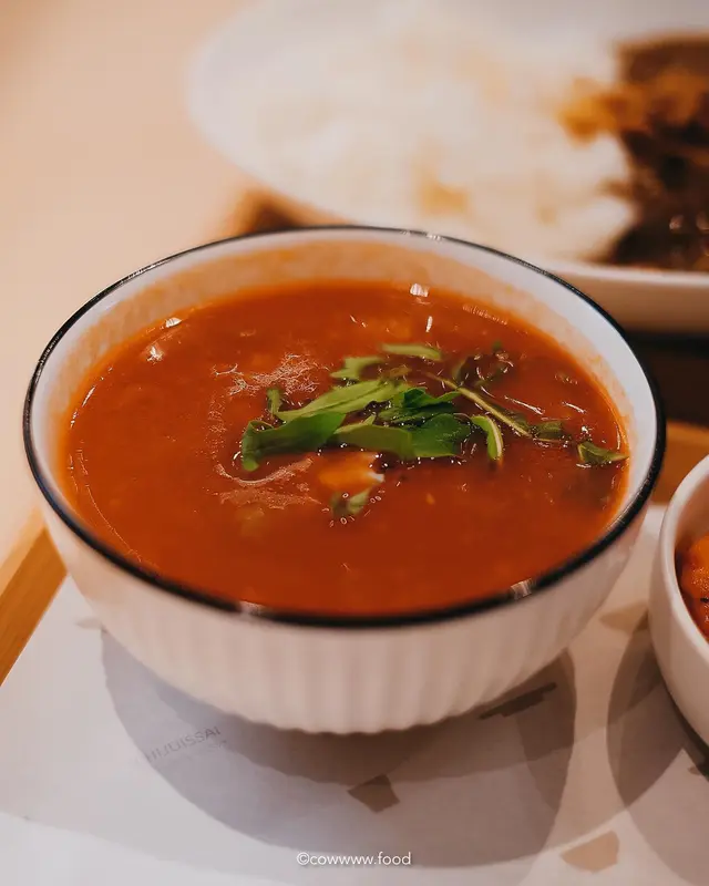 意大利產蕃茄蔬菜濃湯(配溫泉蛋)