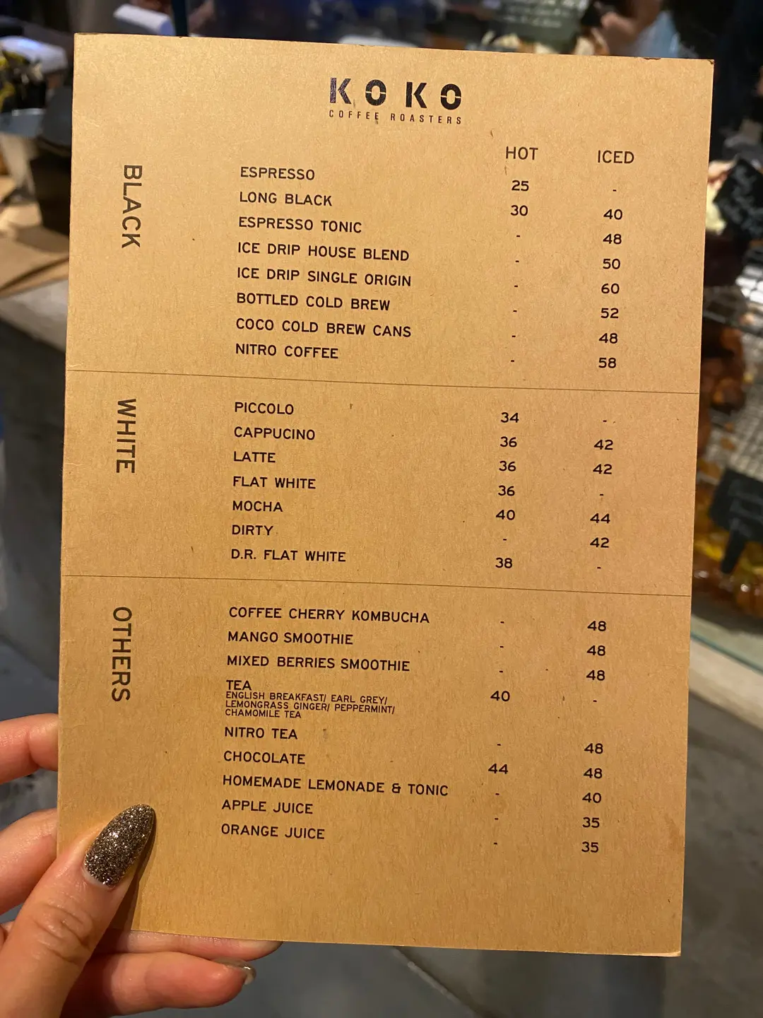 KOKO Coffee Roasters's Menu International Coffee Shop in Tsuen Wan