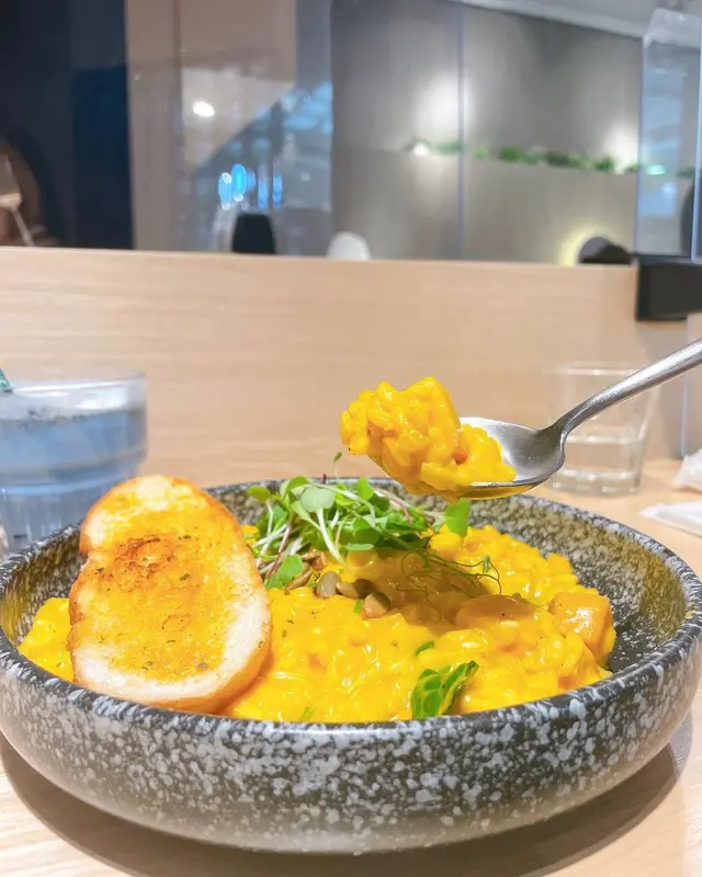 雞肉菠菜南瓜蓉燴意大利飯