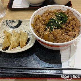 燒牛肉丼(大)  配餃子3件 - 新蒲崗的東京チカラめし