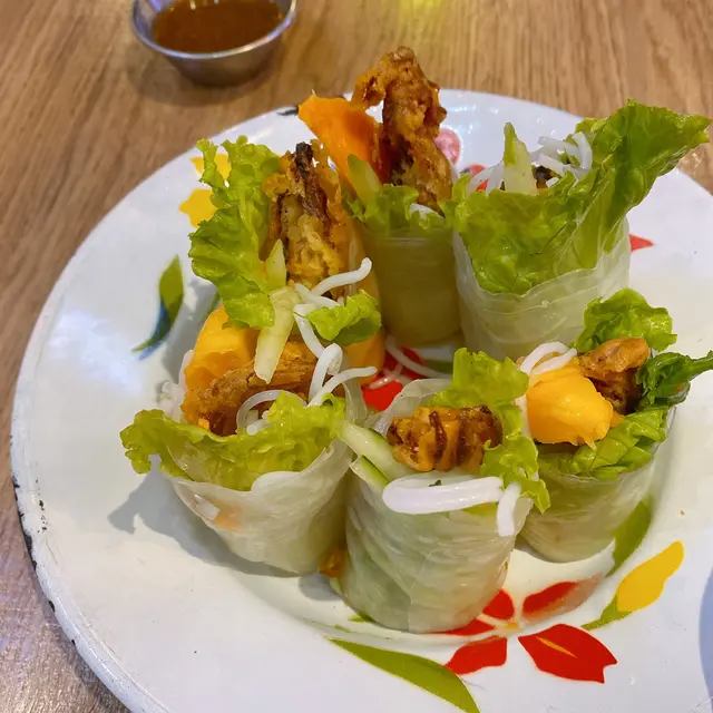 香芒軟殼蟹米紙卷