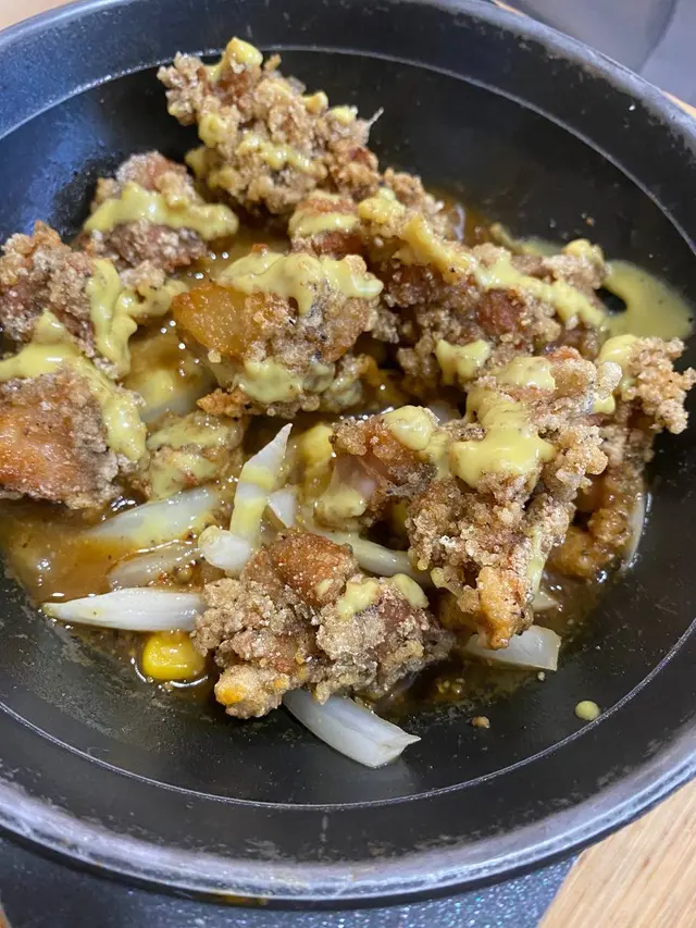 牛油蜜糖芥末黑椒炸雞