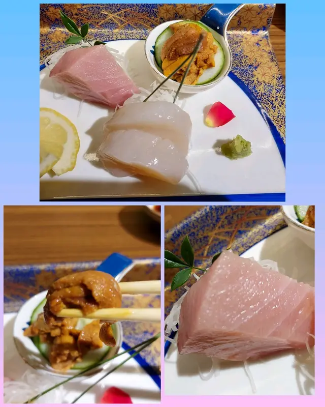 刺身三點
海膽,中拖羅,帆立貝