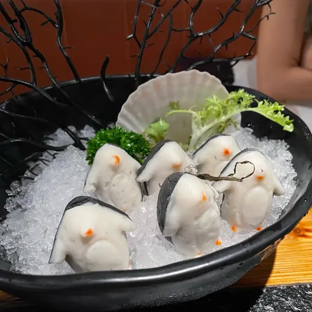 企鵝造型墨魚丸