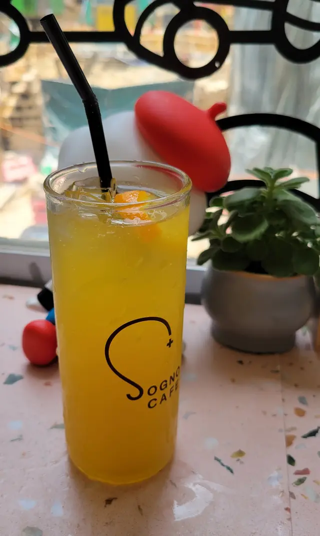 柳橙冰綠茶