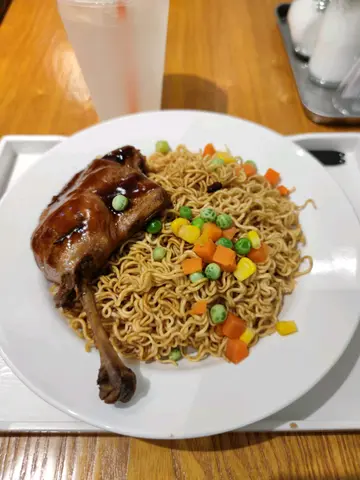 陈皮鸭腿配淮山捞面