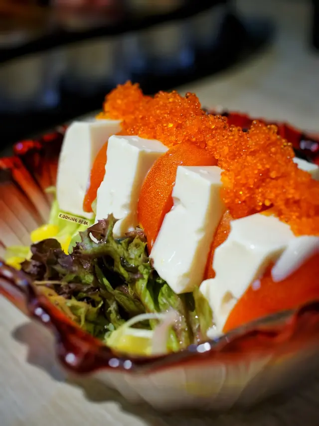 冷製溫室蕃茄豆腐沙律配胡麻醬