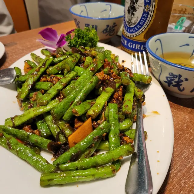 欖菜肉鬆四季豆