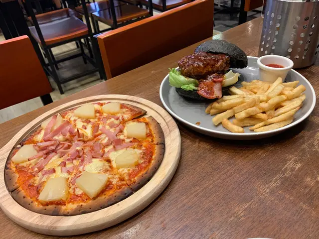 夏威夷風情薄餅$102，個餅底意外驚喜好脆，好香口，又多料，推介，好味！！