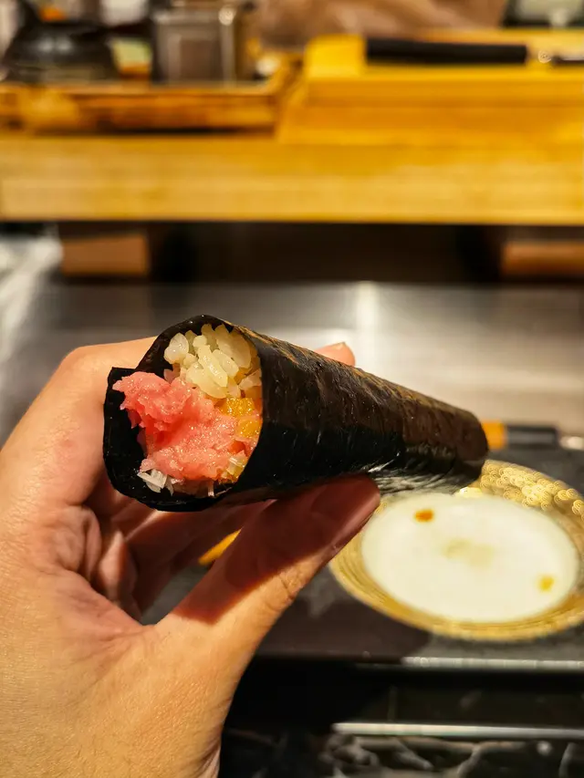 碎蔥吞拿魚腩手卷