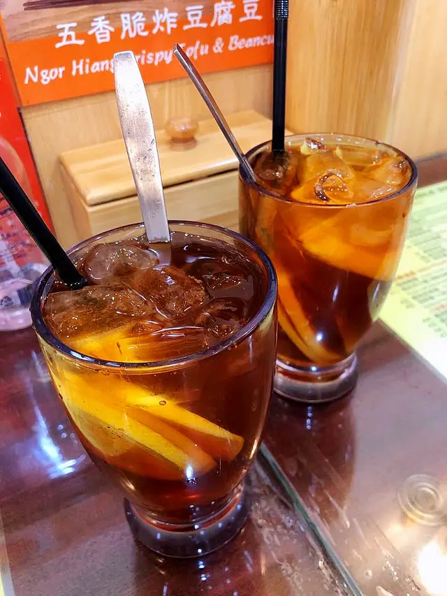 凍檸檬🍋茶.茶味中上.每杯加＄12元