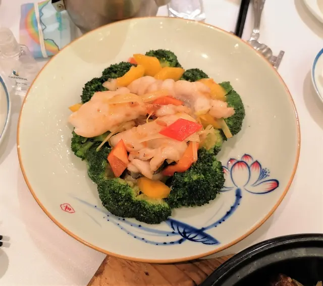 大龍躉班兩味 - XO醬翡翠炒斑球