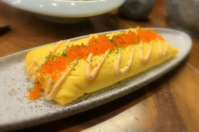 蛋滑芝士香, 配明太子口味, 一絕！