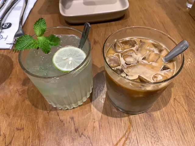 Lime mints soda +hazelnut Latte  