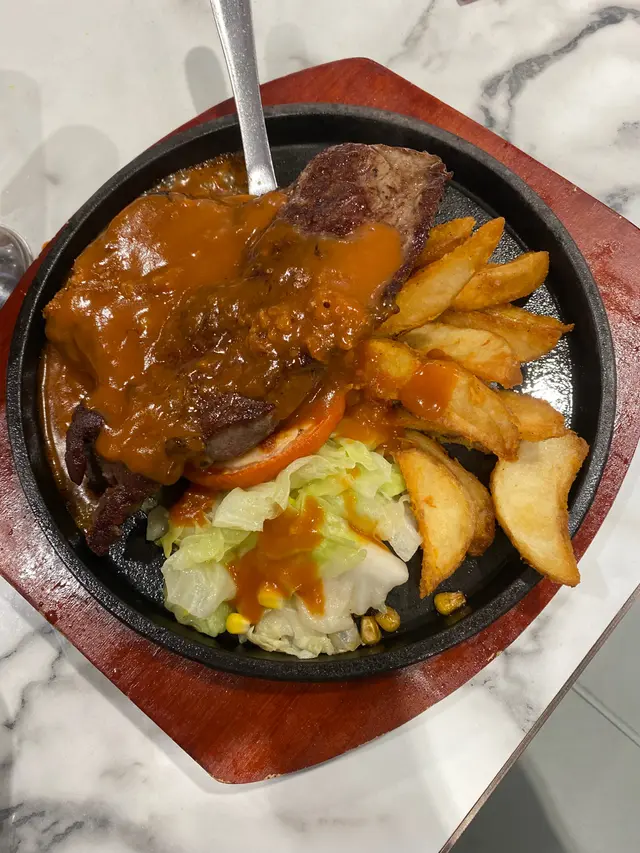 美國肉眼牛扒鐵皮餐