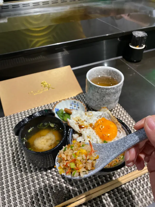 櫻花蝦炒飯,漬物,吸物