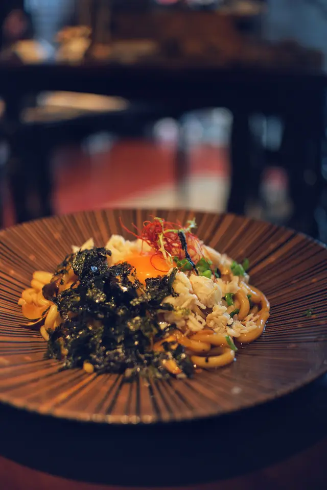 玉子蟹肉炒烏冬