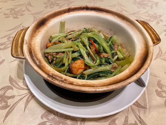 啫啫蝦乾蝦醬通菜