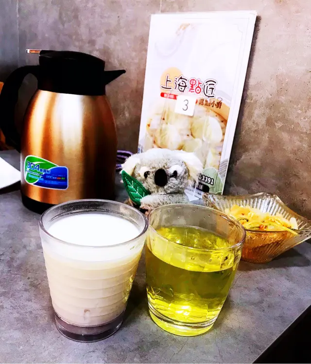 跟餐免費.豆漿好有豆味!👍😋😋😋