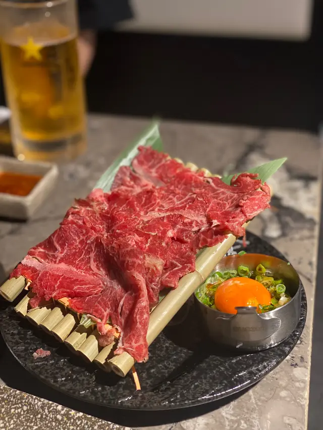 月見蔥燒和牛薄切