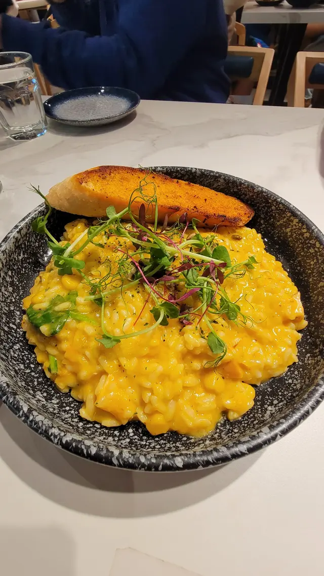 雞肉菠菜南瓜蓉燴意大利飯