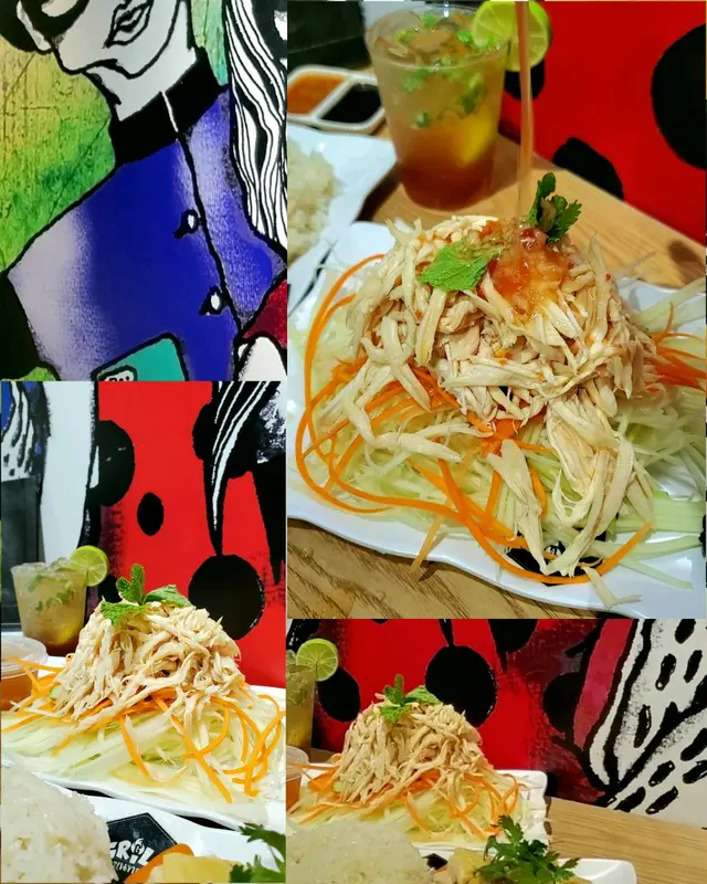 青木瓜手撕雞沙律