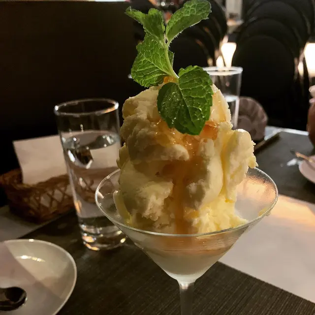 有機鮮柚子配自家手打雪糕