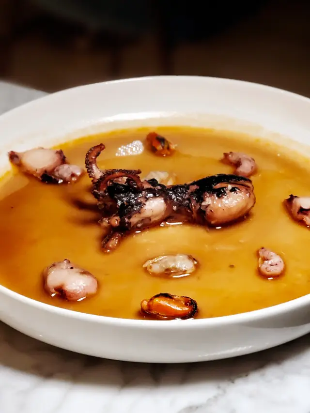 Sicilian Baby Octopus, Baby Squid, Clams, Mussels, Fumetto Broth