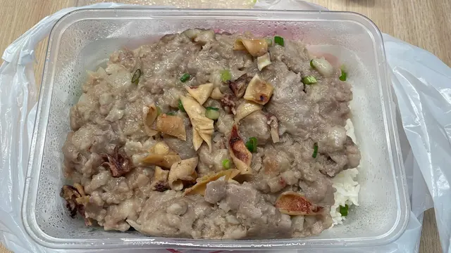 土魷肉餅飯