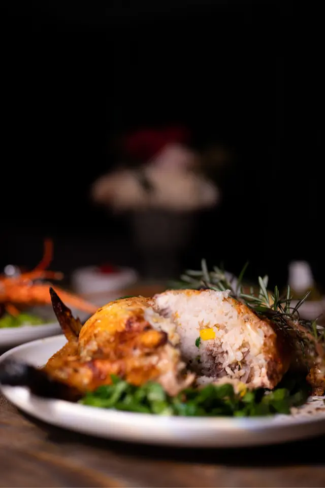 法式焗原隻黃油雞燴飯 