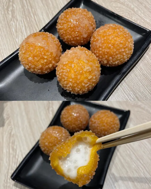 椰汁流心球