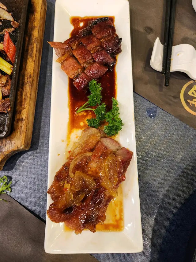 雙拼叉燒(蜜汁拼柚子)