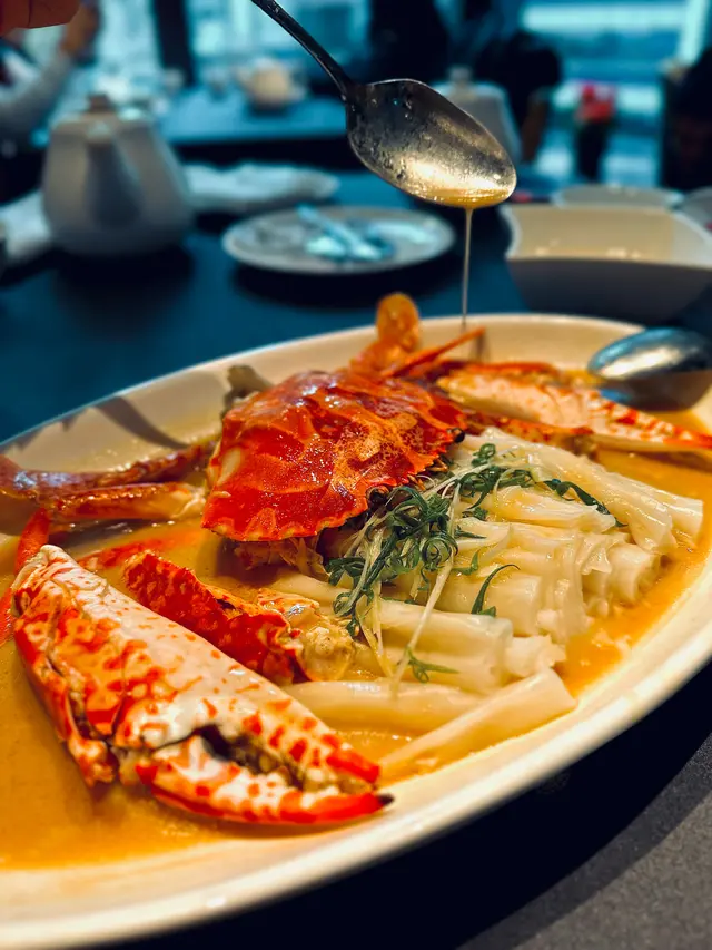 雞油花雕蒸蟹配陳村粉