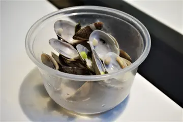 蚬肉紫菜汤米线配猪软骨