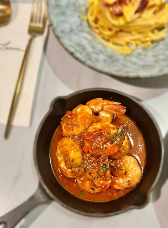 西班牙辣椒蒜油大蝦