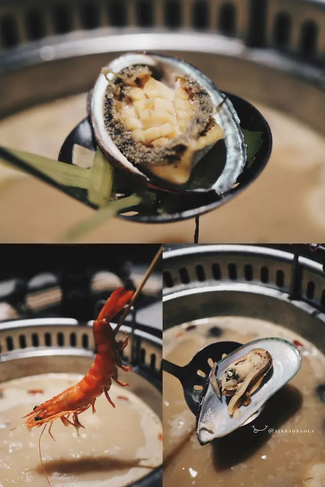 鮑魚、海蝦、青口