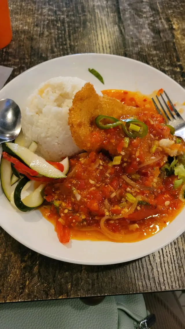 甜甜酸酸辣辣地，十分開胃，本生細食都想繼續食晒d飯