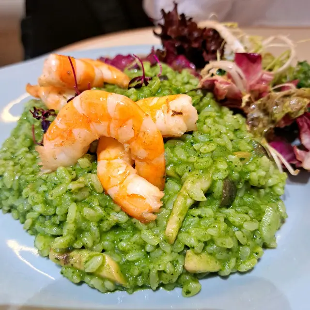 青醬大蝦意大利飯