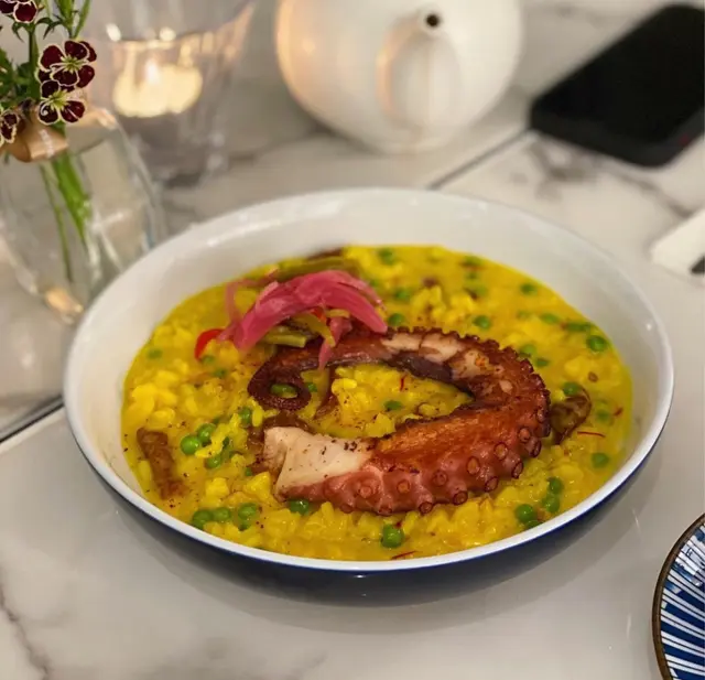 Grilled Octopus & Saffron Risotto
