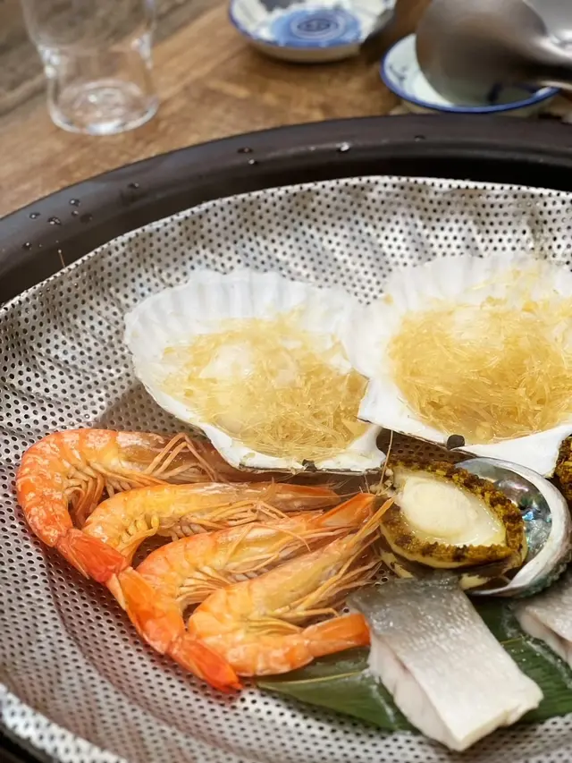 馬友魚&鮑魚&蒜蓉粉絲蒸扇貝&蝦