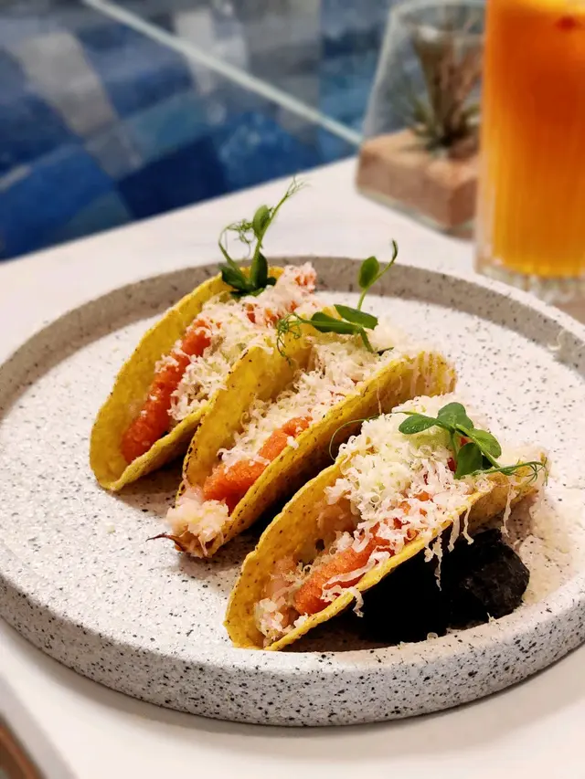 明太子康提芝士蟹肉墨西哥夾餅