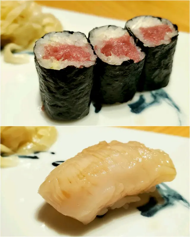 碎蔥吞拿魚腩卷/帆立貝