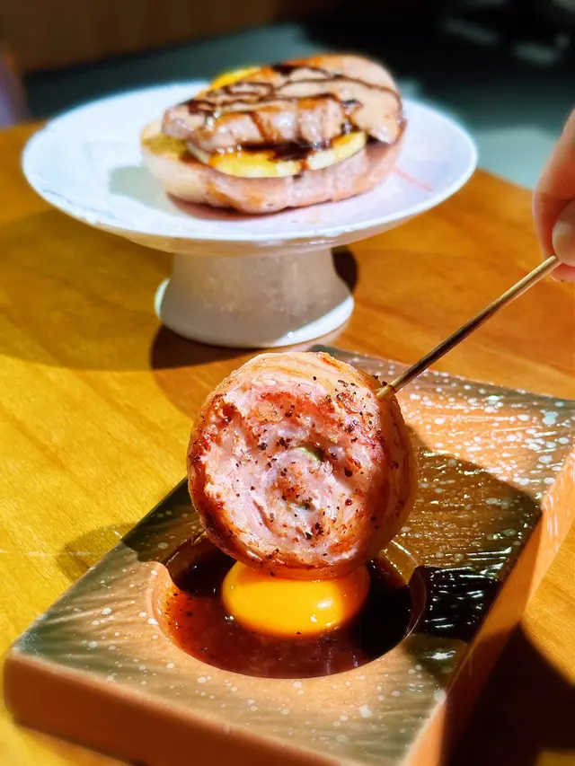 豚肉節瓜波板糖(付月見)