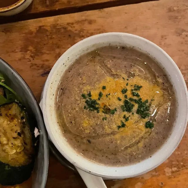 Creamy Wild Mushroom Soup w/ Truffle Oil